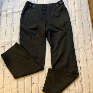Ann Taylor Loft Sz 0 black with white think checker pants